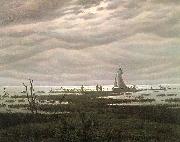 Flat country shank at Bay of Greifswald Caspar David Friedrich